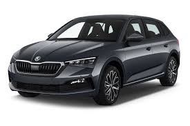 Škoda Scala DSG vue extérieure location sans caution Tanger Tétouan SebtaCar 2026